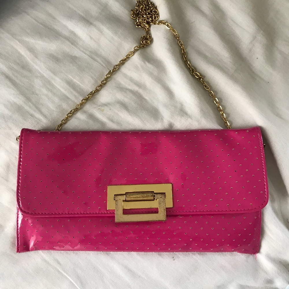 Hot pink going out bag with a lot of space